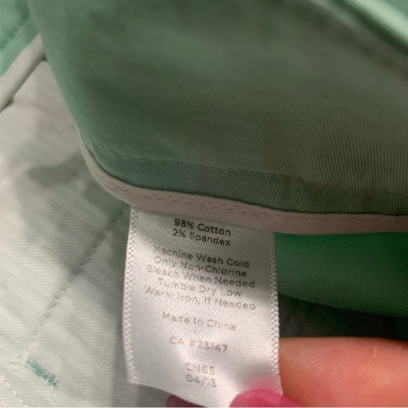 TALBOTS HERITAGE MINT GREEN CROP ANKLE PANTS SIZE 16 - Picture 12 of 16
